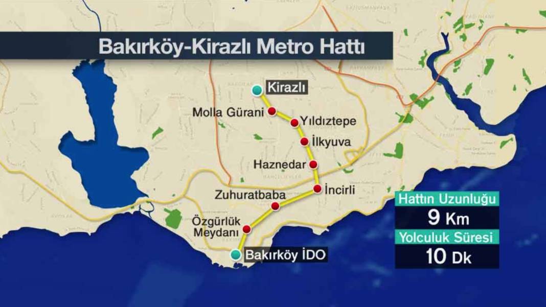 Bakırköy Kirazlı metro ne zaman açılacak, duraklar arası kaç dakika? Kirazlı Bakırköy metrosu istasyonları! 4